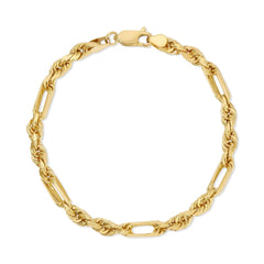 14K Yellow Gold Figarope Bracelet 