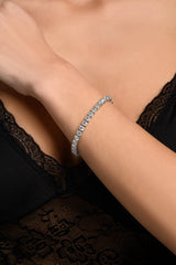 7.00 Carats GENUINE Lab Grown Diamond Tennis Bracelet 925 Sterling Silver 7''