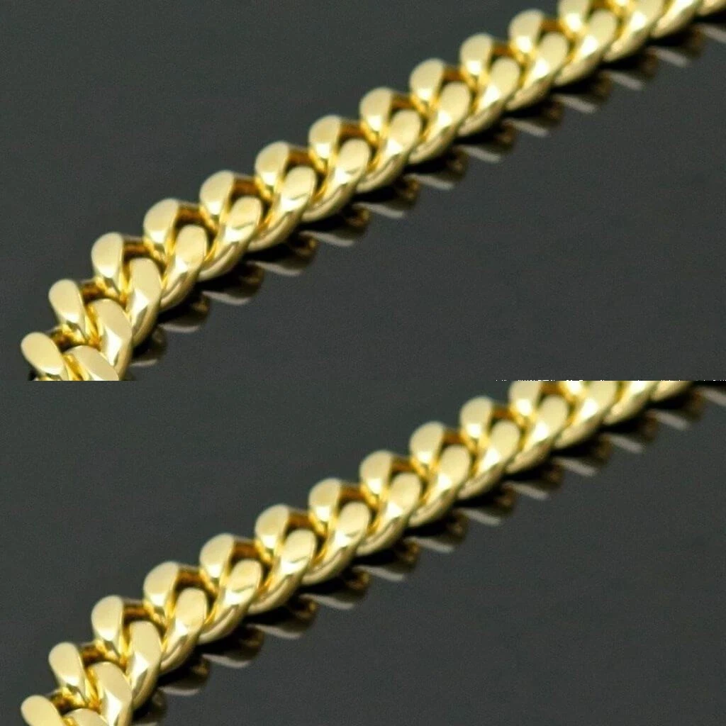 14K Gold Plated 925 Sterling Silver Miami Cuban Chain