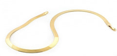 7mm Herringbone Chain Necklace 14K Yellow Gold Plated Over 925 Sterling Silver