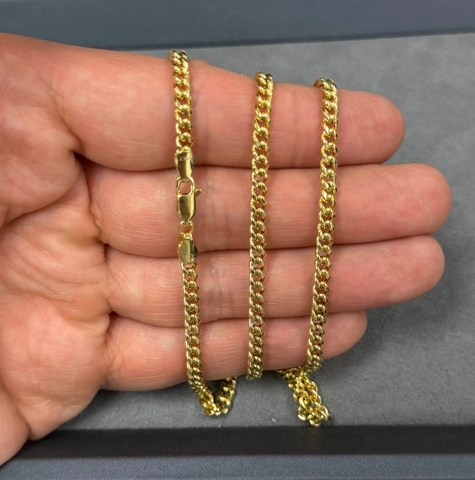 14K Yellow Gold Miami Cuban Link Chain Necklace