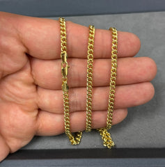 14K Yellow Gold Miami Cuban Link Chain Necklace