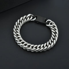 8.5'' 316L Stainless Steel 12mm Silver Miami Cuban Link Chain Bracelet