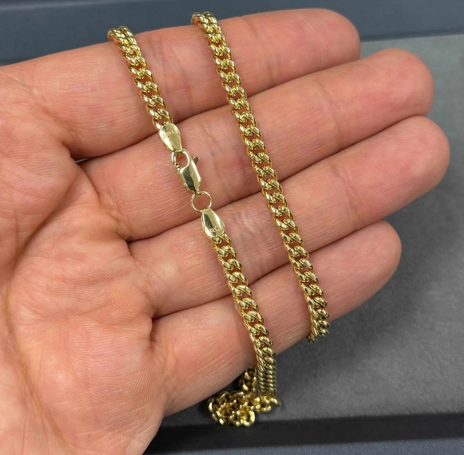 14K Yellow Gold Miami Cuban Link Chain Necklace 