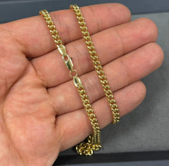14K Yellow Gold Miami Cuban Link Chain Necklace 