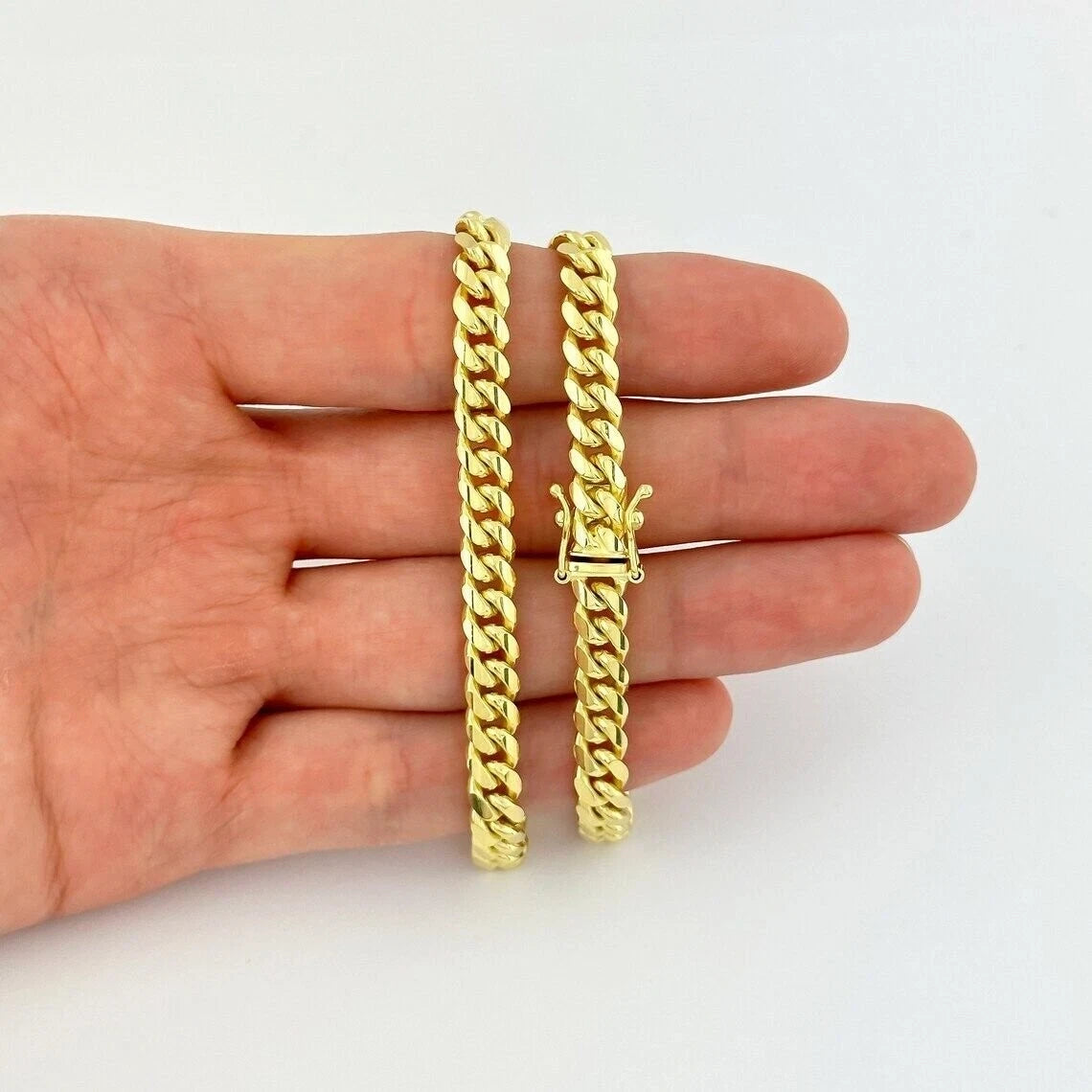 14K Gold Plated 925 Sterling Silver Miami Cuban Chain 