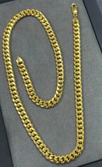 14K Yellow Gold Miami Cuban Chain Necklace