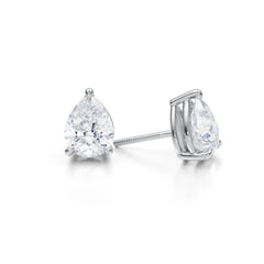 2.00-4.00 Ctw 14k Gold Lab Grown Diamonds Pear Diamond Studs D/E VVS-VS