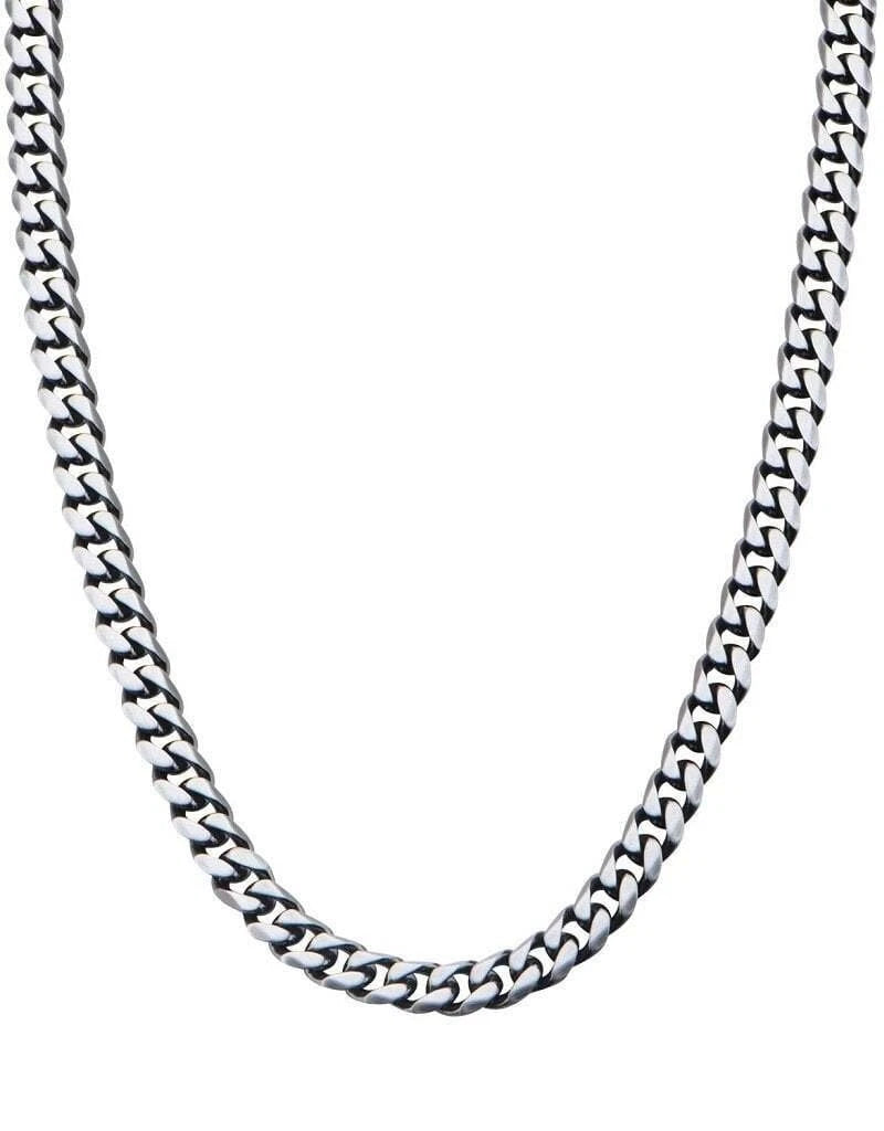 925 Sterling Silver Italian Solid Miami Cuban Curb Link Chain 7.5mm, Gunmetal