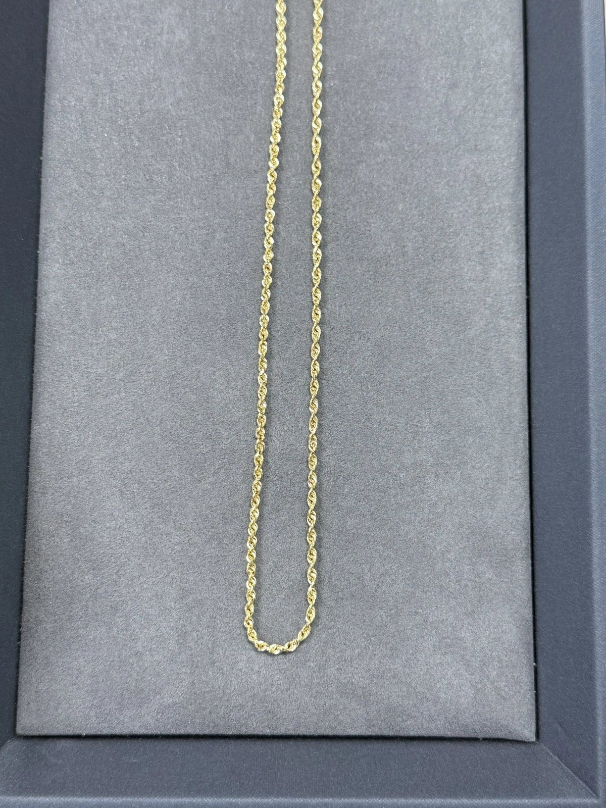 Solid 14K Yellow Gold Diamond-Cut Rope Chain Necklace