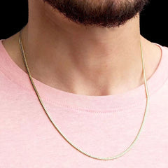 Solid 14K Yellow Gold Miami Cuban Link Chain Necklace