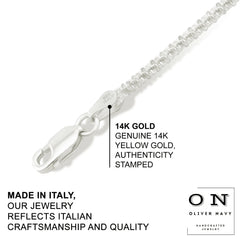 925 Sterling Silver 2.50mm Twisted Rock Sparkle Glitter Chain Necklace Italian