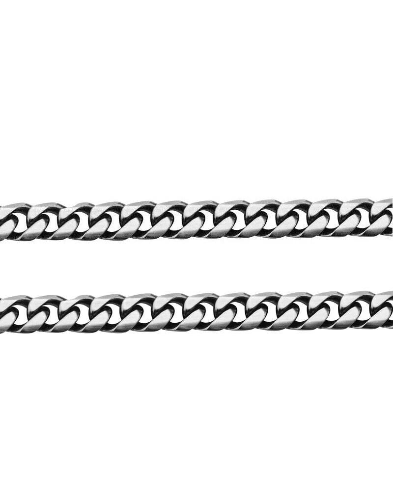 925 Sterling Silver Italian Solid Miami Cuban Curb Link Chain 7.5mm, Gunmetal