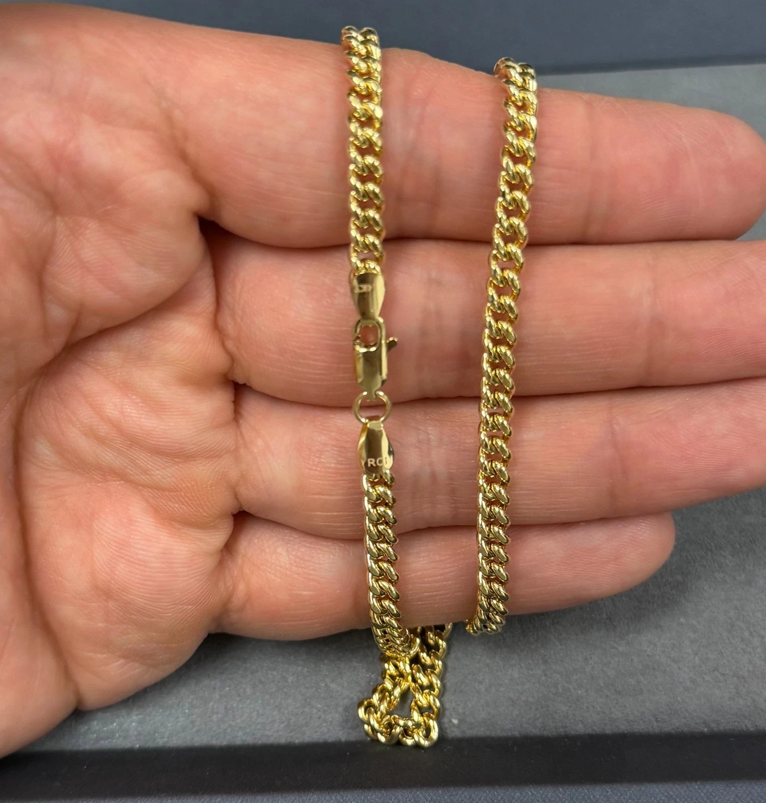 14K Yellow Gold Miami Cuban Link Chain Necklace 