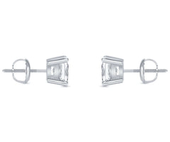 Real MOISSANITE Square Princess Stud Earrings Unisex 925 Silver Passes Tester