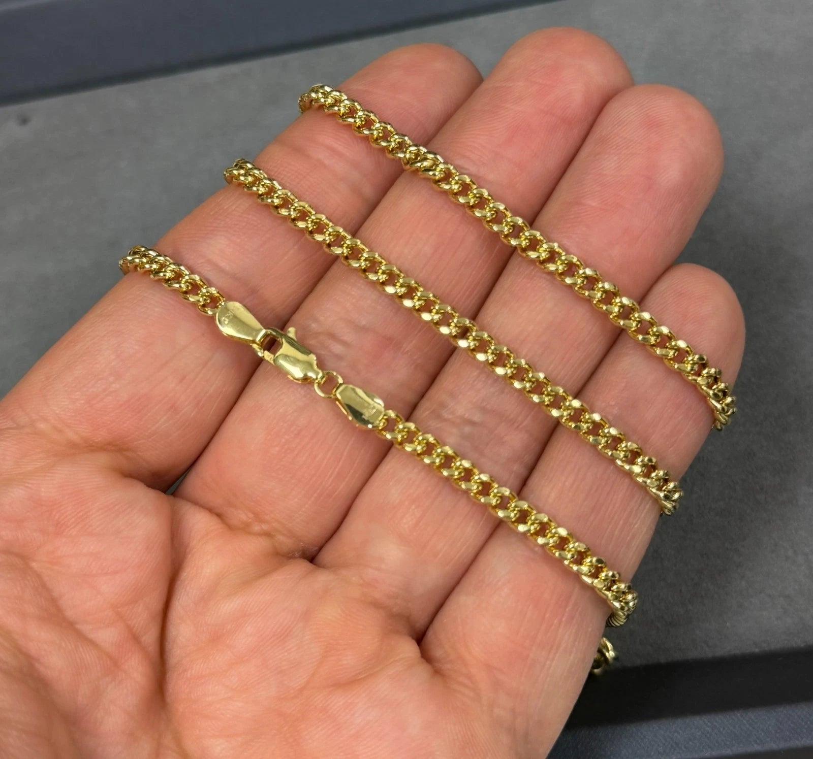 14K Yellow Gold Miami Cuban Link Chain Necklace