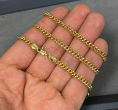 14K Yellow Gold Miami Cuban Link Chain Necklace