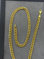 14K Yellow Gold Miami Cuban Chain Necklace