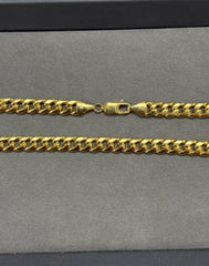 10K Yellow Gold Miami Cuban Curb Chain Necklace – 8mm