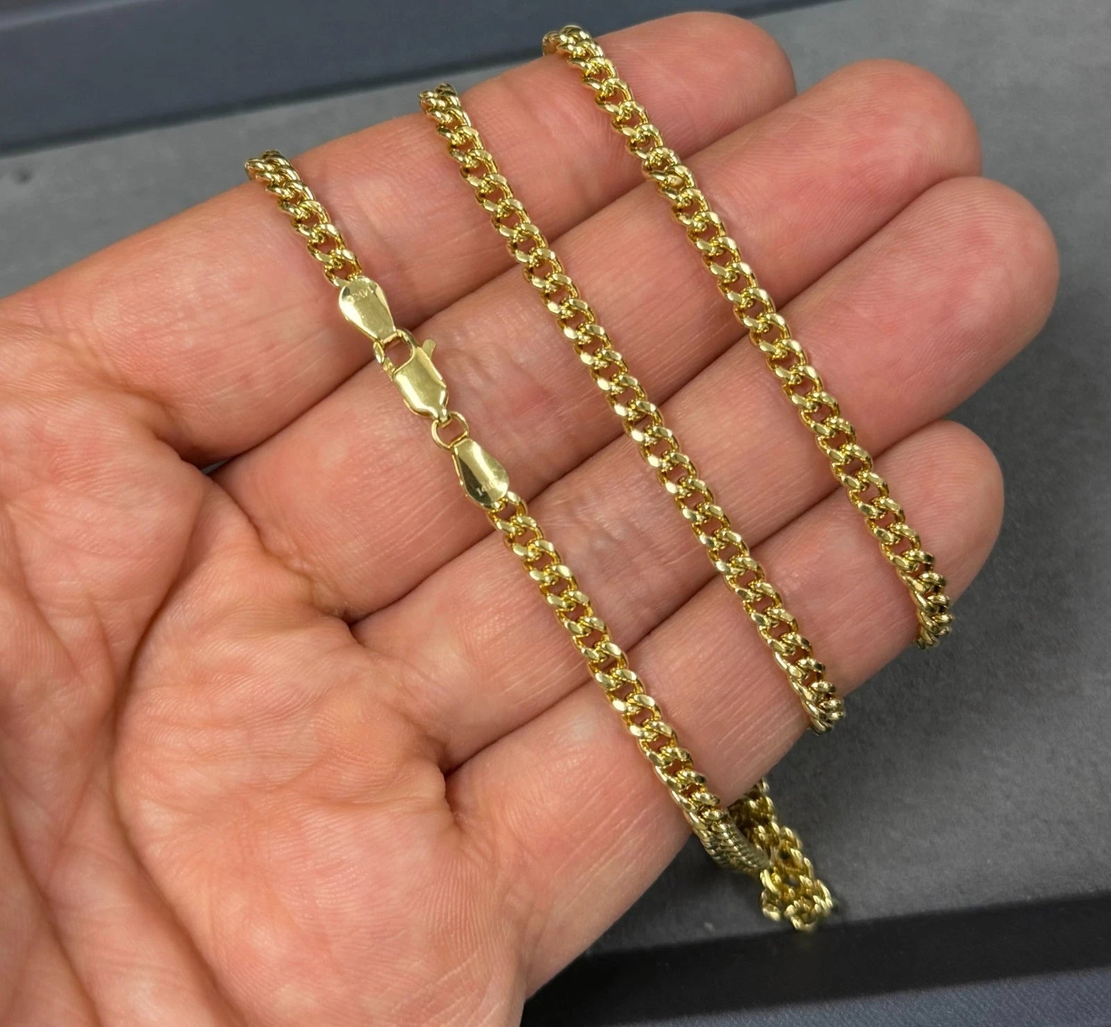 14K Yellow Gold Miami Cuban Link Chain Necklace