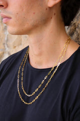 10K Yellow Gold Paperclip Chain Necklace