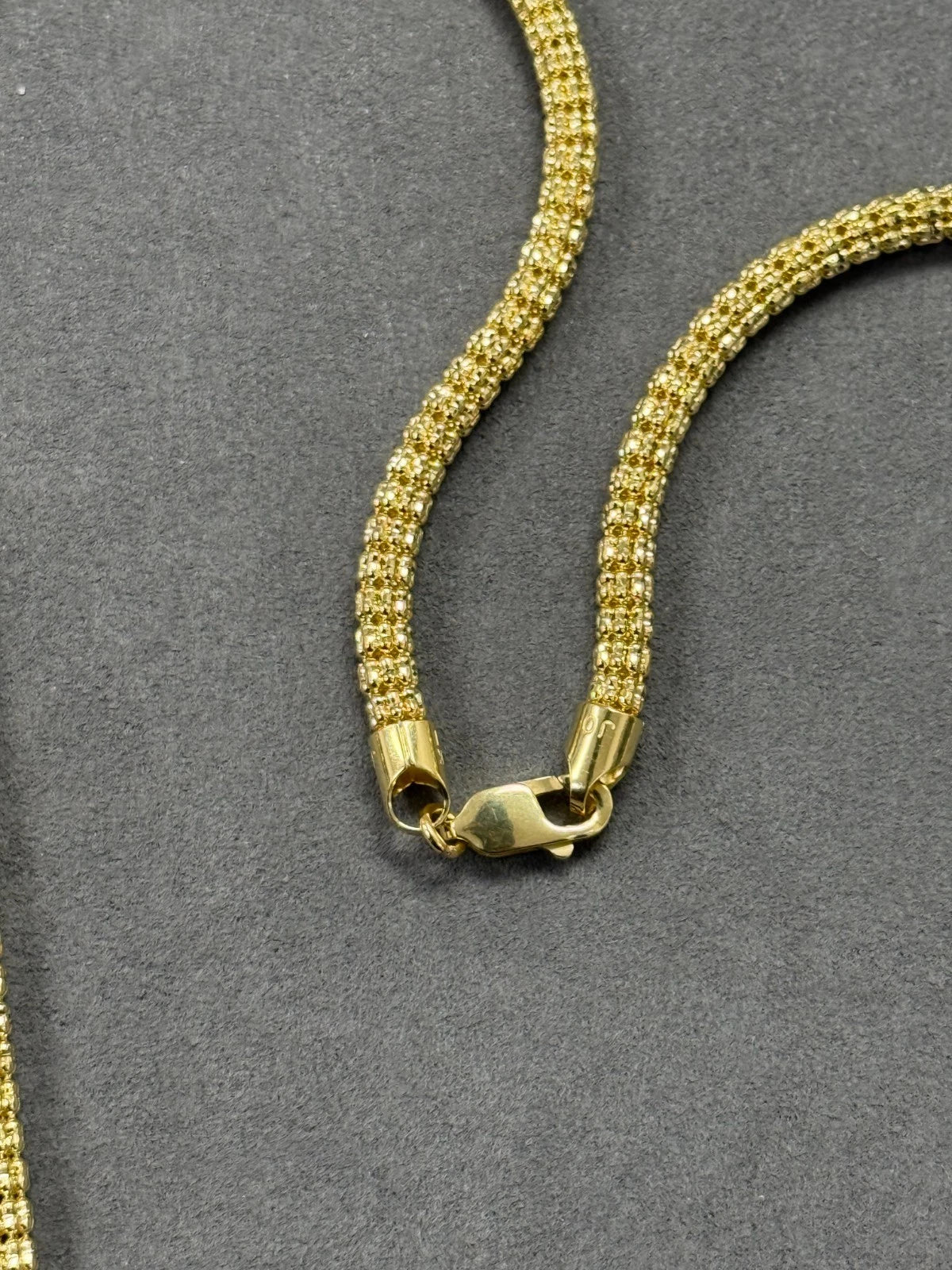 10K Yellow &amp; White Gold Ice Chain Necklace