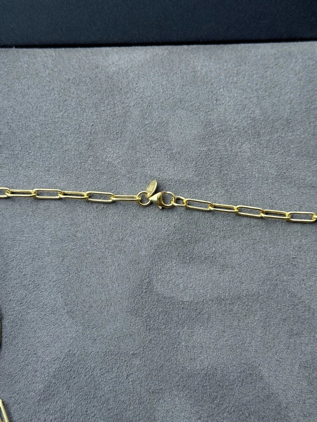 14K Yellow Gold North Star Paperclip Necklace
