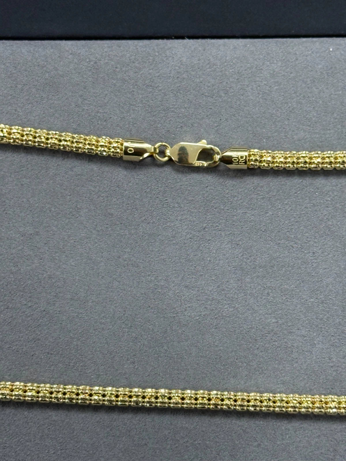 10K Yellow &amp; White Gold Ice Chain Necklace