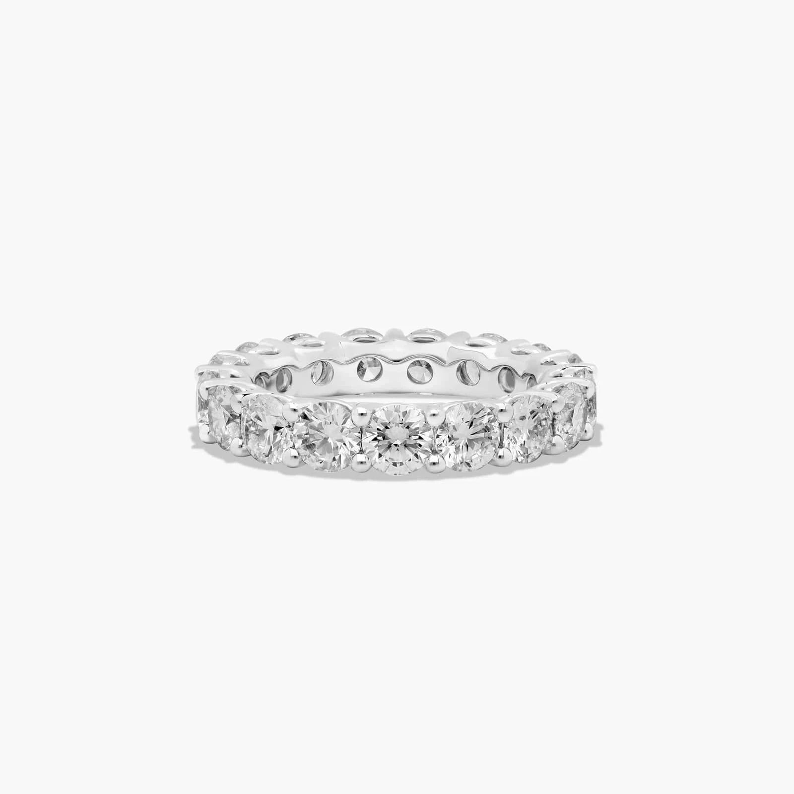 Real Moissanite Eternity Band Wedding Ring Pass Diamond Tester 925 Silver 5 CTW