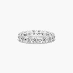 Real Moissanite Eternity Band Wedding Ring Pass Diamond Tester 925 Silver 5 CTW