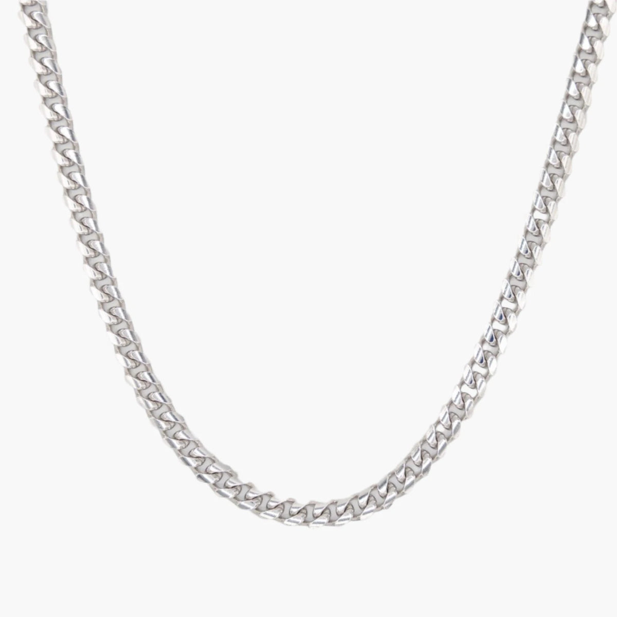 Mens Miami Cuban Link Chain Real Solid 925 Sterling Silver Box Lock Necklace 5mm