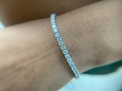 14k White Gold 7.90 Ct Lab Grown Diamond Tennis Bracelet 7 Inch D Color VS