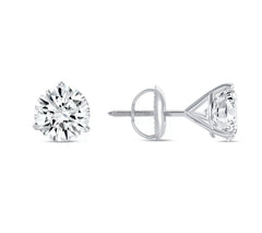IGI CERTIFIED 6 Ct Real Lab Grown Diamond Studs Earrings in 14k Gold E VS1