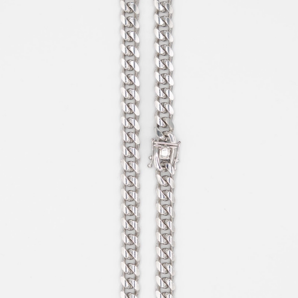 925 Sterling Silver 5mm Miami Cuban Link Rhodium Chain