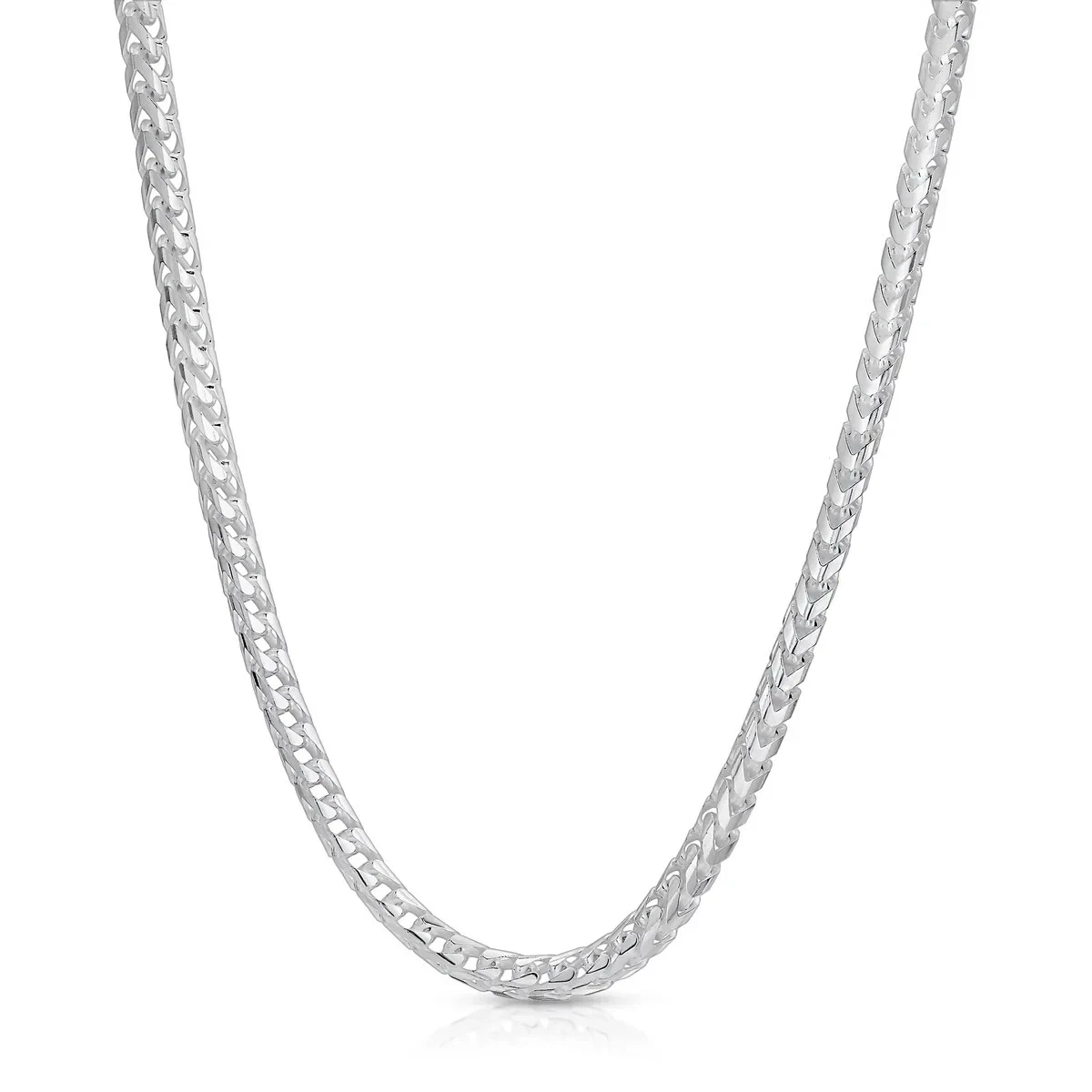 ITALY Solid 925 Sterling Silver Franco Chain Necklace 5mm Unisex ALL Sizes