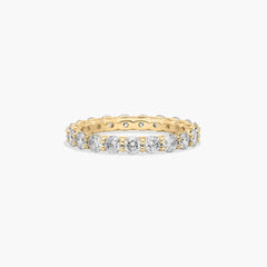 2.00 Carats Lab Grown Eternity Band Diamond D/F VS 14k Yellow Gold