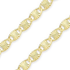 14k Gold Plated Over 925 Sterling Silver ITALY Valentino Star Chain Solid 2mm