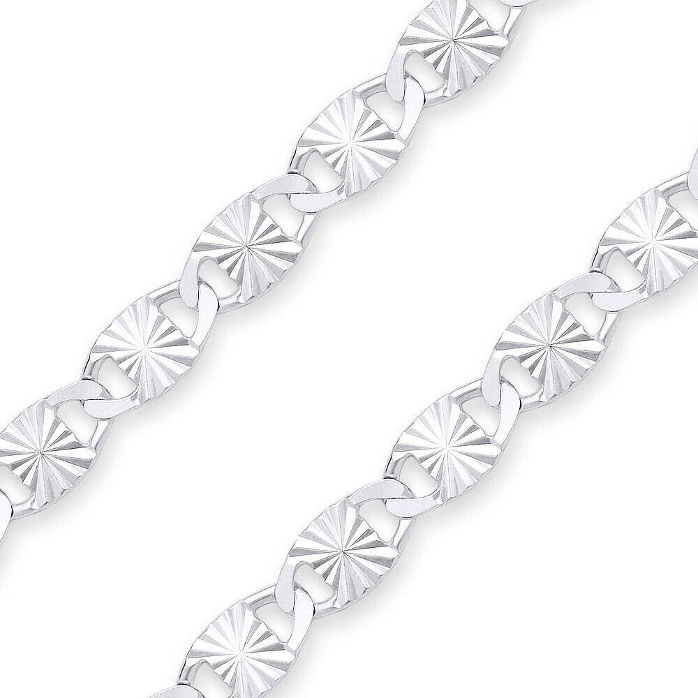 Solid Real 925 Sterling Silver ITALY Valentino Star Chain Solid 2.3mm, Solid 925