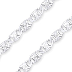 Solid Real 925 Sterling Silver ITALY Valentino Star Chain Solid 2.3mm, Solid 925