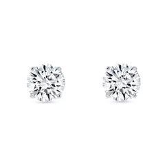 2 Ct IGI CERTIFIED Real Lab Grown Diamond Studs Earrings in 14k White Gold D VS1