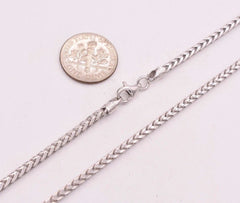 2.5mm Anti-Tarnish Solid Franco Chain Necklace Real 925 Sterling Silver ITALY