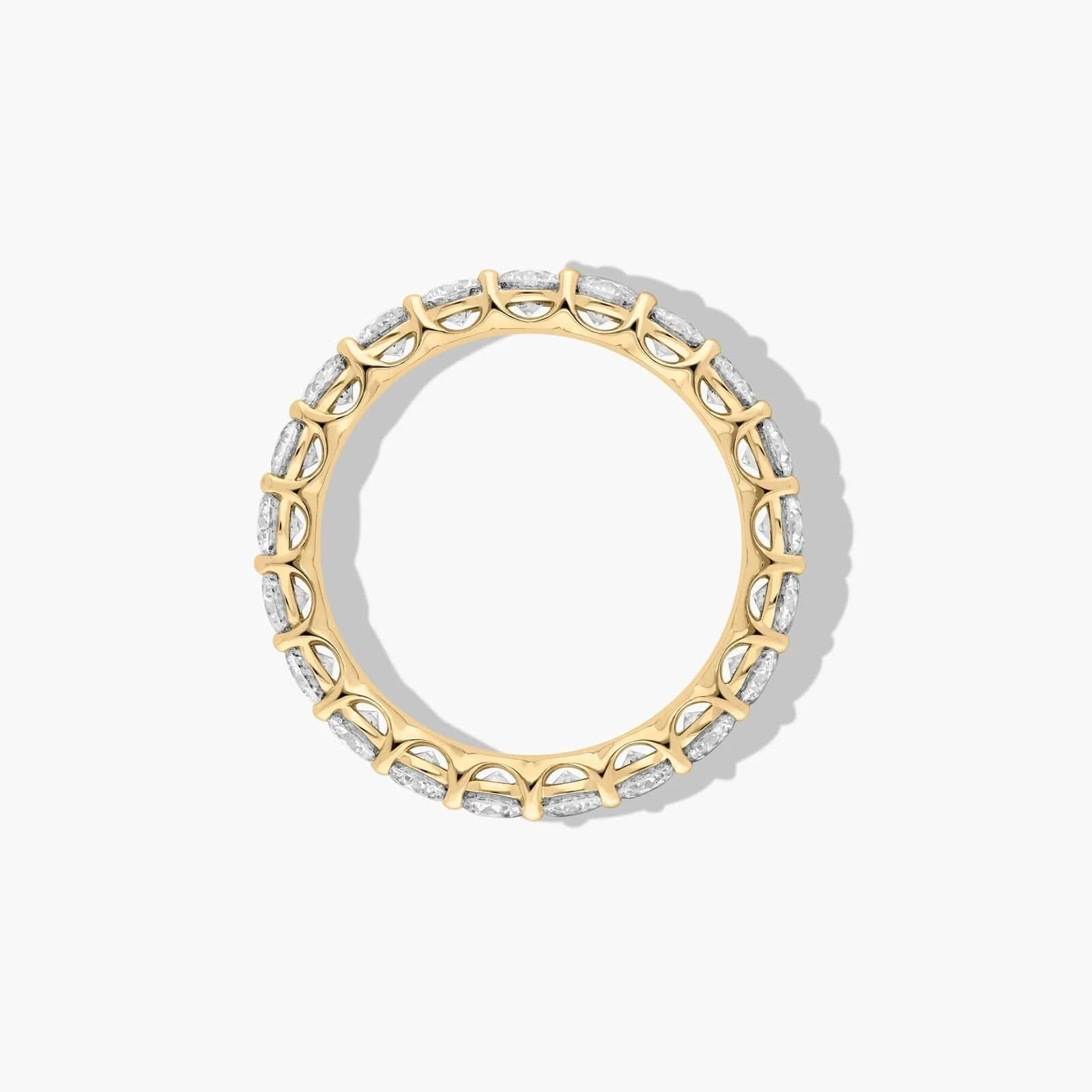 2.00 Carats Lab Grown Eternity Band Diamond D/F VS 14k Yellow Gold