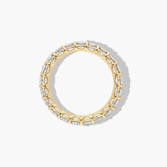 2.00 Carats Lab Grown Eternity Band Diamond D/F VS 14k Yellow Gold
