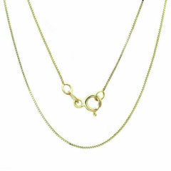 14K Solid Yellow Gold Box Necklace Real Gold Chain 16" 18" 20" 22" 24" 26" 30"