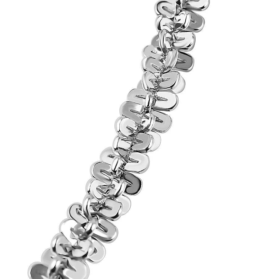 925 Sterling Silver Rhodium 2.00mm Twisted Rock Sparkle Glitter Chain