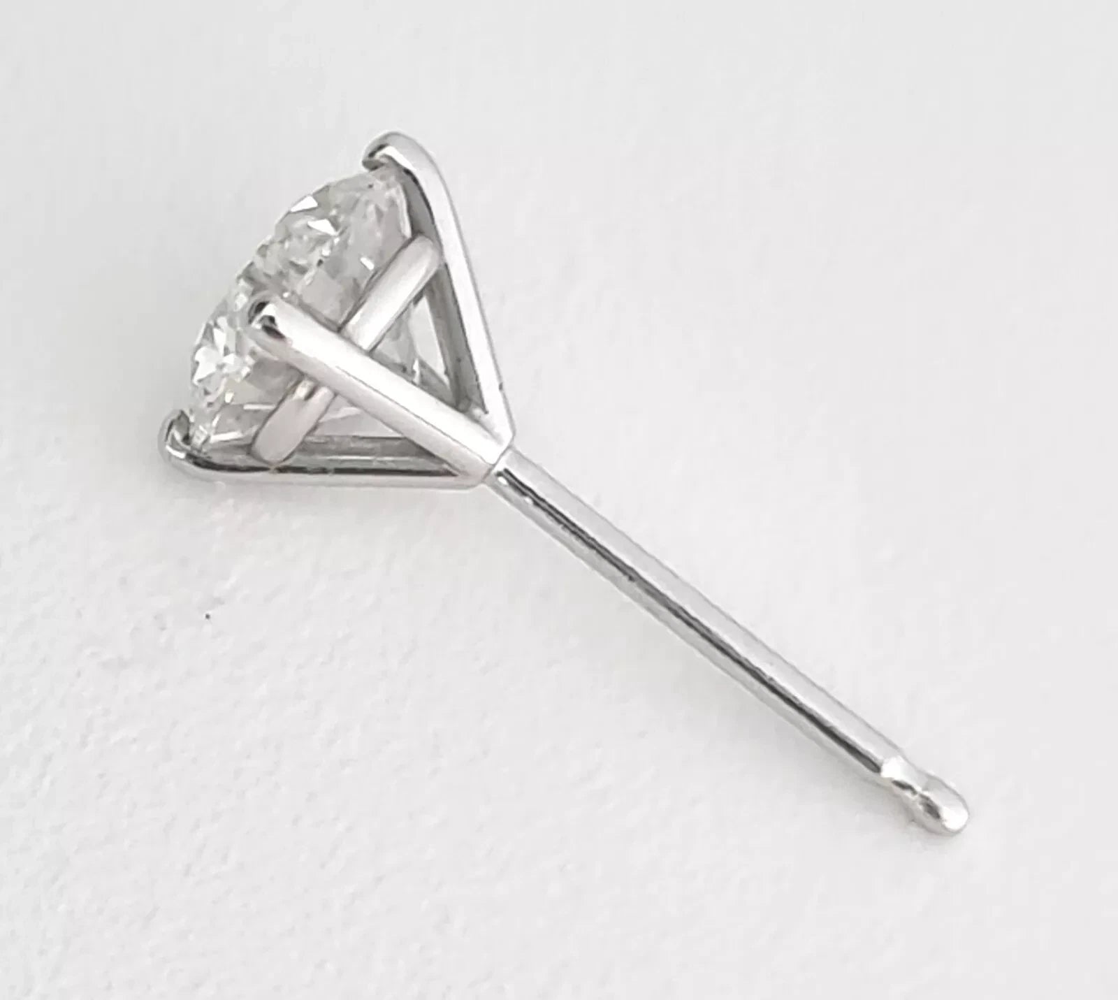 2.00 Ct Round Lab Grown E VVS2 Diamond Earrings 14K White Gold IGI Certified