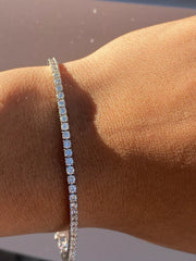 3.50 Ct TW Round Diamond 7" Tennis Bracelet 14k White Gold Lab Grown D/VS