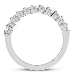 0.80 Carat Marquise Cut Lab Grown Diamond Eternity Band Ring 14k White Gold
