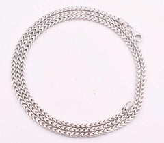 2.5mm Anti-Tarnish Solid Franco Chain Necklace Real 925 Sterling Silver ITALY