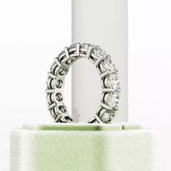 5.00 Carat D VS1 Lab Grown Diamond Eternity Band Ring 14K Yellow Gold